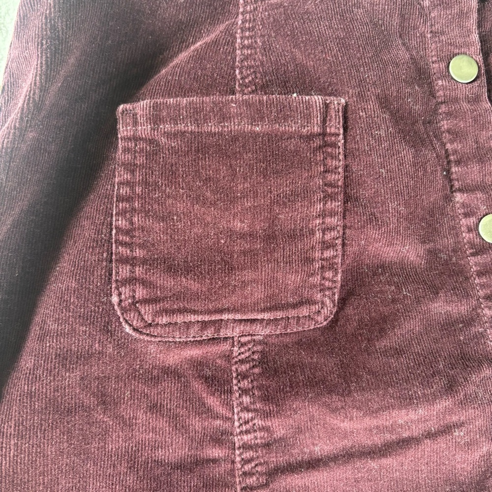 Jay Jays Corduroy Button Skirt | Plum Burgundy 14 - Picture 2 of 5